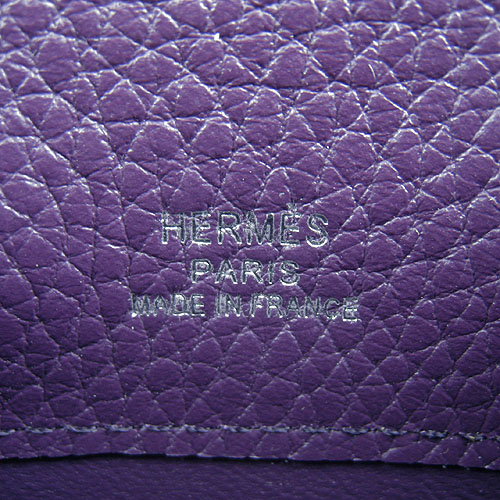 AAA Hermes Kelly 22 CM France Leather Handbag Purple H008 On Sale - Click Image to Close